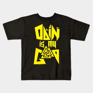 odin is my god, Yellow Kids T-Shirt